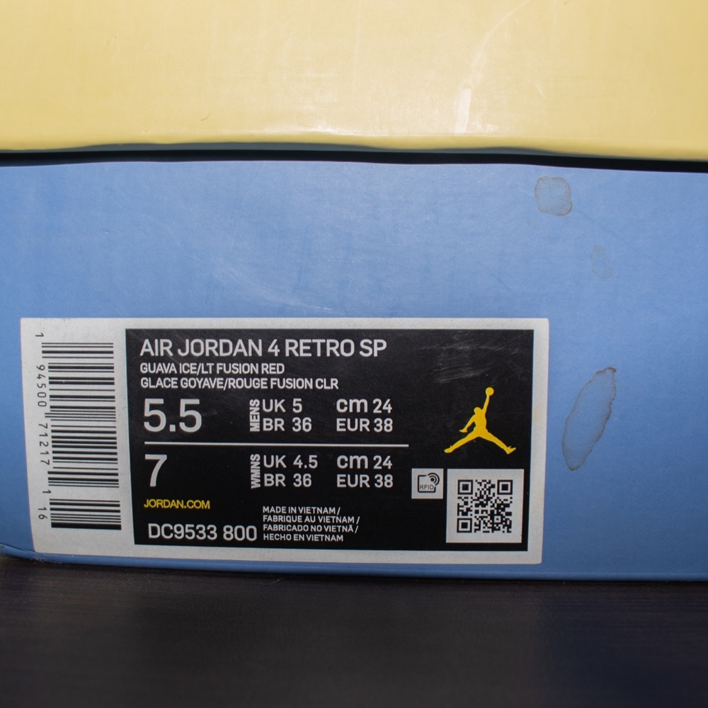 Size 5.5 - Jordan 4 Retro x Union LA Guava Ice 2020 - Picture 7 of 11